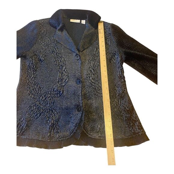 Chico’s Black Button Cropped Dressy lined Jacket Sz 1 (S) - Picture 8 of 9